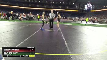 Girls - 110 lbs Champ. Round 1 - Alyssa Campbell, Allen Park HS vs Ella Mae Klopf, Freeland HS