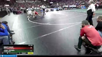 D1-145 lbs Semifinal - Brett Back, Wis. Rapids Lincoln vs Cody Goebel, Mukwonago