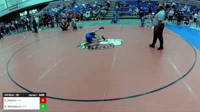 14U Boys - 88 lbs Cons. Round 4 - Brookson Marksbury, Michigan Premier WC vs Cole Martin, Greater Heights Wrestling