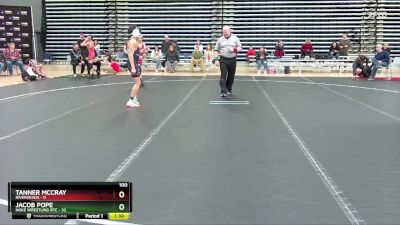 100 lbs Round 4 (10 Team) - Tanner McCray, Riverheads vs Jacob Pope, Noke Wrestling RTC