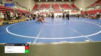 132 lbs Quarterfinal - Peyton Yates, Crutchmer Wrestling vs Devon Frazier, Putnam City West