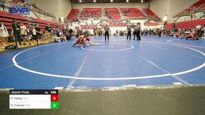 132 lbs Quarterfinal - Peyton Yates, Crutchmer Wrestling vs Devon Frazier, Putnam City West