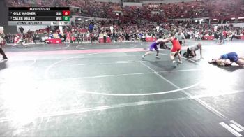 175 lbs Cons. Round 3 - Kyle Wagner, Seymour Area Wrestling Club vs Caleb Miller, Waunakee Wrestling Club