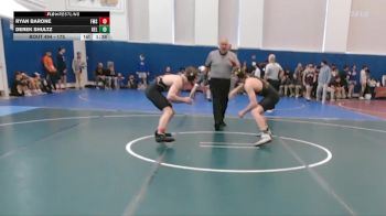 175 lbs Champ. Round 1 - Ryan Barone, Fishburne Military School vs Derek Shultz, Kellam