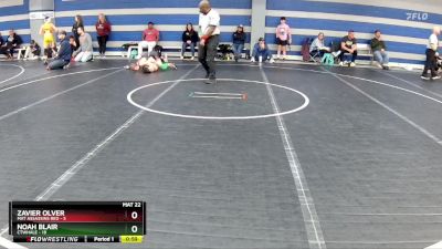 88 lbs Round 6 (8 Team) - Noah Blair, CTWHALE vs Zavier Olver, Mat Assassins Red