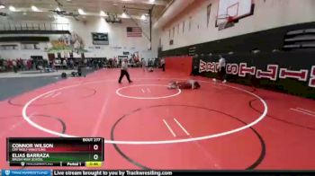 126 Boys Cons. Round 2 - Elias Barraza, Brush High School vs Connor Wilson, Cry Wolf Wrestling