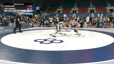 138 lbs Cons. Rd Of 32 - Colton Huff, Illinois vs Mac Johnson, North Carolina