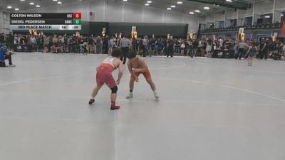 157 lbs 3rd Place Match - Diesel Pedersen, Broken Arrow Wrestling Club vs Colton Wilson, Ozark High School