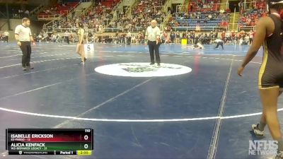 110 lbs Quarterfinals (8 Team) - Elizabeth Youboty, W2-Bismarck Legacy vs Taya Laidlaw, E3-Fargo