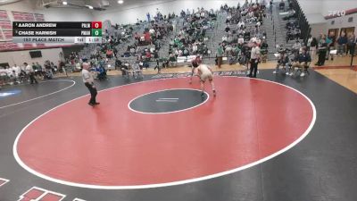 160 lbs 1st Place Match - Aaron Andrew, Palmyra Area Hs vs Chase Harnish, Penn Manor Hs
