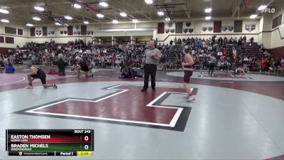 143-145 lbs 1st Place Match - Easton Thomsen, North Linn vs Braden Michels, Independence