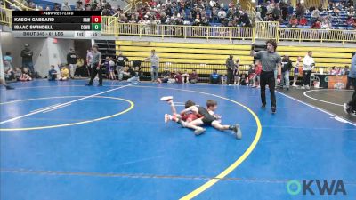 61 lbs Consi Of 8 #2 - Kason Gabbard, Raw Wrestling Club vs Isaac Swindell, Cowboy Wrestling Club