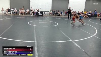 136 lbs Round 1 (6 Team) - Jasper Johns, Kansas vs Diego Benjamin, Rhode Island Gold