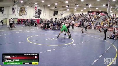 132 lbs Quarterfinal - Jeremy Ortiz, San Dimas vs William Ramos, Thousand Oaks