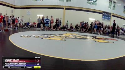 187 lbs Cons. Round 3 - Wesley Clary, Perry Meridian Wrestling Club vs Mason Heidelberger, Roncalli Wrestling Foundation