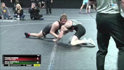 141 lbs Cons. Round 5 - Tyler Morris, Army West Point vs Kyle Kantola, Indiana Tech