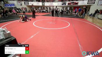 75 lbs Quarterfinal - Madalynn Turman, Vian Wrestling Club vs Willa Green, Coweta Tiger Wrestling