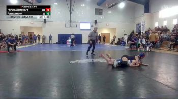 Girls 114 lbs Semifinal - Ava Ayers, Ocean Springs Women vs Lydia Ashcraft, Vancleave High School