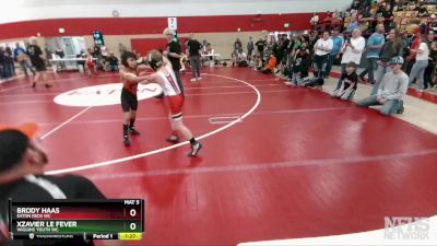 61-63 lbs Round 5 - Xzavier Le Fever, Wiggins Youth WC vs Brody Haas, Eaton Reds WC