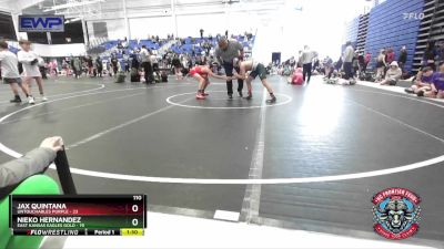 110 lbs Semis (4 Team) - Jax Quintana, Untouchables Purple vs Nieko Hernandez, East Kansas Eagles Gold