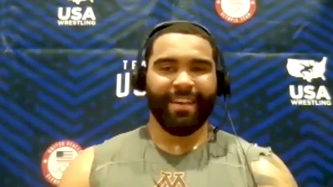 Gable Steveson (125 kg) after making the 2021 Olympic team