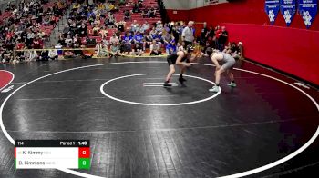 114 lbs Quarterfinal - Kael Kimmy, North East Hs vs Darius Simmons, Burgettstown Hs