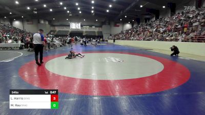 54 lbs Round Of 16 - Lincoln Harris, Dendy Trained Wrestling vs Myla Rau, Dragons Junior Wrestling Club