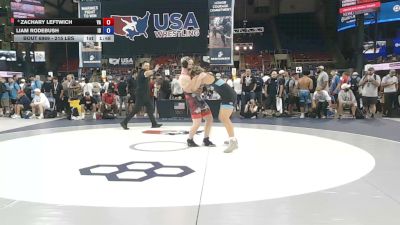 215 lbs Cons. Quarters - Zachary Leftwich, Virginia vs Liam Rodebush, Idaho