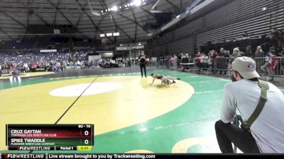 70 lbs Semifinal - Cruz Gaytan, Toppenish USA Wrestling Club vs Spike Twaddle, Punisher Wrestling Company