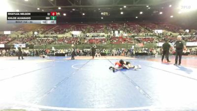 58 lbs Cons. Semi - Khloe Alvarado, Kalispell Wrestling Club vs Rhaylea Nelson, Eastside United