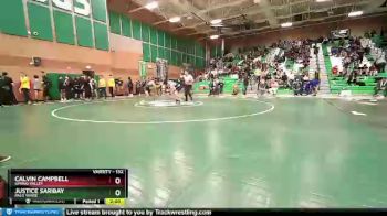 132 lbs Champ. Round 1 - Justice Saribay, Palo Verde vs Calvin Campbell, Spring Valley
