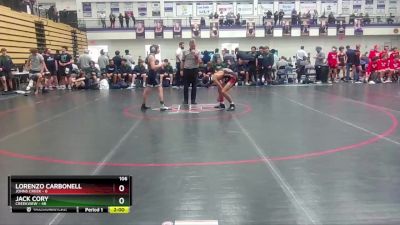 106 lbs Round 1 (16 Team) - Jack Cory, Creekview vs Lorenzo Carbonell, Johns Creek