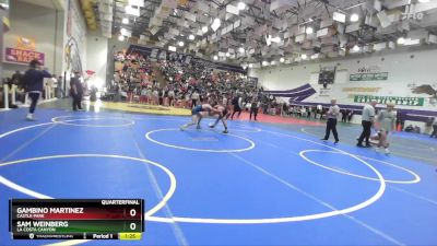 138 Boys Quarterfinal - Sam Weinberg, La Costa Canyon vs Gambino Martinez, Castle Park