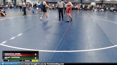 Silver 197 lbs Cons. Semi - Brody Sampson, Iowa vs Augustus Johns, Labette Community College