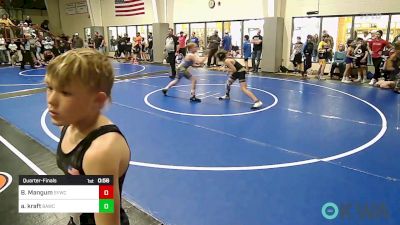 110 lbs Quarterfinal - Brayden Mangum, Springdale Youth Wrestling Club vs Andrew Kraft, Broken Arrow Wrestling Club