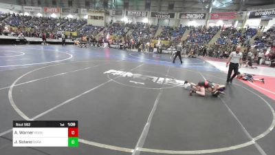 70 lbs Round Of 16 - Asher Warner, Roosevelt Mustangs vs Julian Solano, Duran Elite