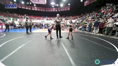 64 lbs Quarterfinal - Hollis Federico, Muskogee Rougher Youth Wrestling vs Jasper Franklin, Vinita Kids Wrestling