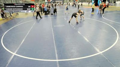 Junior Boys - 132 lbs Cons. Round 8 - Demetrios Carrera, Team El1te Wrestling vs Caeleb Hutchinson, Manhattan Wrestling