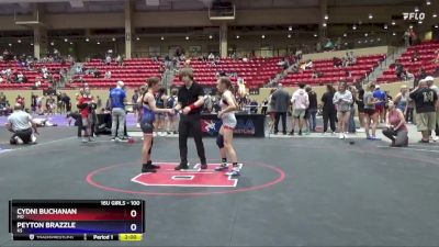 100 lbs Round 4 - Cydni Buchanan, MO vs Peyton Brazzle, KS