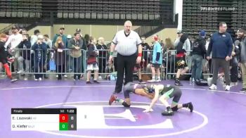 57 lbs Final - Evan Lisowski, M2 TC Blue ES vs Derik Kiefer, GA Justice Takedown ES