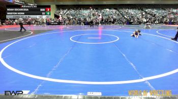 43 lbs Consi Of 16 #2 - Noah Escarcega, MANU WC vs Weston Horn, Eastern Oregon Elite