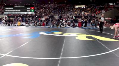 4A 132 lbs Champ. Round 1 - Kai Christiansen, American Falls vs Lane Zehr, Homedale