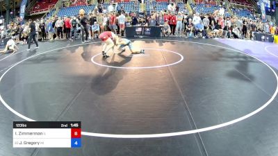 120 lbs Cons 32 #1 - Isaac Zimmerman, IL vs Jamison Gregory, MI