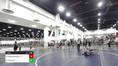 77 lbs Semifinal - Daniel Khachatryan, Dethrone WC vs River Kovacs, Poway Elite