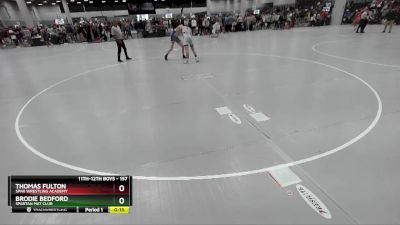 157 lbs Cons. Round 7 - Thomas Fulton, SPAR Wrestling Academy vs Brodie Bedford, Spartan Mat Club