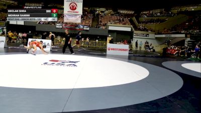 Junior Boys - 120 lbs Cons. Round 5 - Mehran Samimi vs Declan Shea, Sutter Union High School Wrestling