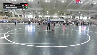 100 lbs Quarterfinal - Emory Galyon, Pigeon Forge Wrestling Club vs Charlee Wolfley, White Buffalo Wrestling Academy