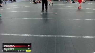 100 lbs Semis (4 Team) - Jordan Kadir, Mat Warriors Red vs Skipper Ragg, Springford Rams