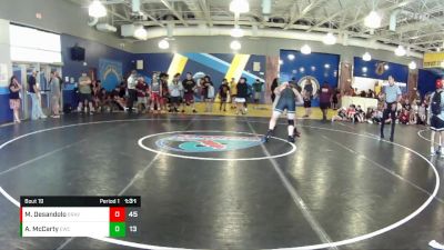 215 lbs Round 5 (8 Team) - Arron McCarty, Eagles WC vs Mason Desandolo, Braves WC