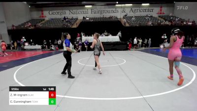 125 lbs Semifinal - Zuri Mccalpine-ingram, Glasgow Wrestling Academy vs Caroline Cunningham, Team Alpha Wrestling